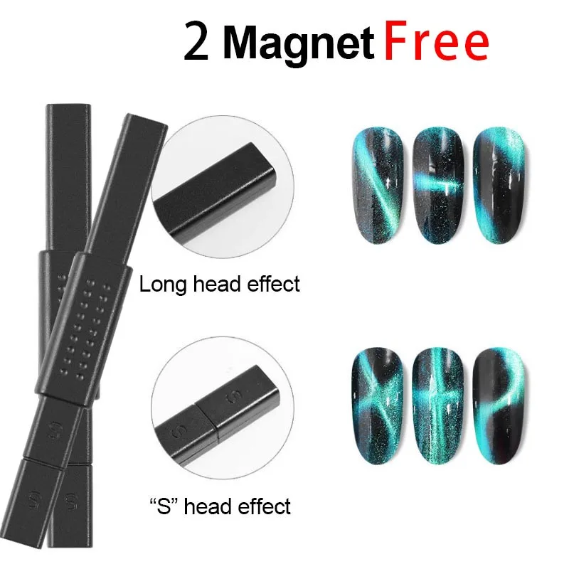 Billige 6 teile satz Glück Farbe 9D Magie Chamäleon Katzenauge Nagel Gel Polish UV Gel Lack Laser Holographische Glitter Gel tränken Weg Von Kunst Kits