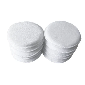 

10Pcs/Bag Car Applicator Cleaning Polish Pad Foam Sponge Microfiber Waxing Detailing Car Cleaning Washing Tool White