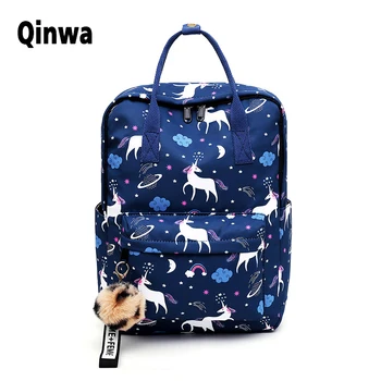 

2020 New Ladies Oxford Backpack Cartoon Pattern School Bag Youth Girl Travel Bag Brand Waterproof Backpack Mochila Mujer