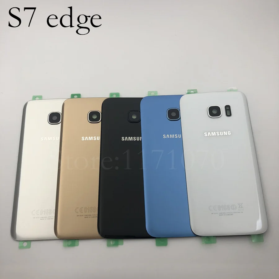 S7 батарея задняя крышка стекло для samsung Galaxy S7 G930 G930F SM-G930F S7 Edge G935F G935 Задняя крышка батареи стеклянный корпус