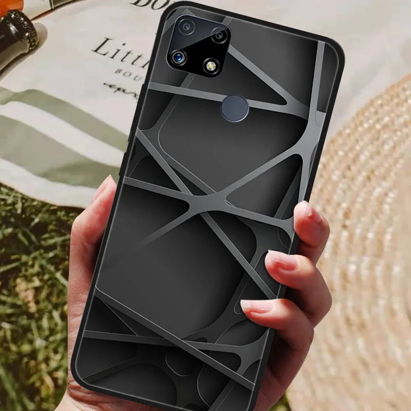 cell phone belt pouch For Realme C25s Case Silicon Back Cover Phone Case for Realme C25s RMX3195 C 25S C25 S Cases Realme C25s Soft bumper coque mous wallet Cases & Covers