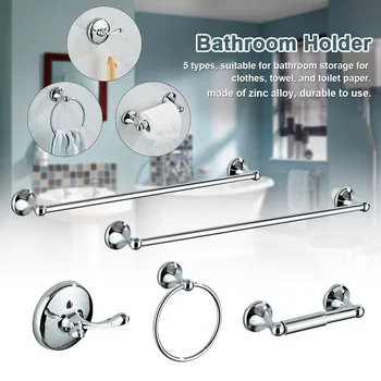 

Zinc Alloy Wall Mounted Clothes Hook Storage Modern Organizer Durable Toilet Paper Holder Space Saving Towel Bar Hanger Hardware