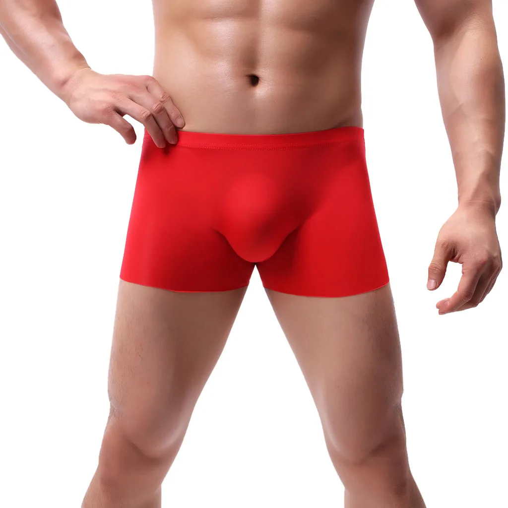 Мужские сексуальные под брюки натуральный цвет дышащий пэчворк ледяной шелк нижнее белье Хо мужские s брюки трусы боксерские шорты для геев мужские трусы
