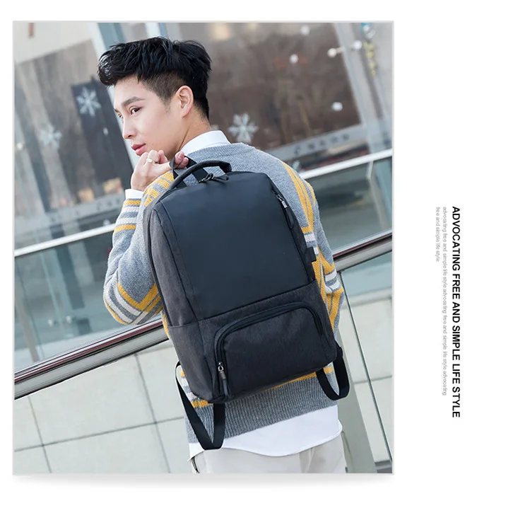 USB Men Backpack for Laptop 15.6 Inch Waterproof Oxford Large Capacity Black Notebook Back Pack Male Bagpack College Teenage New