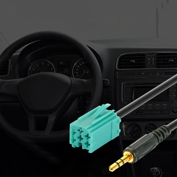 

3.5mm AUX CD Stereo Audio Line Input Cable For Renault Clio Megane Espace Kangoo Laguna 2005 2006 2007 2008 2009 2010 2011 Car