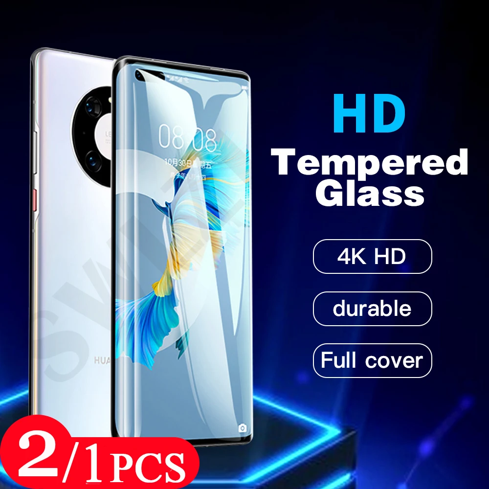 2/1Pcs Per Huawei Mate 40 Rs 30 20 Pro Plus Vetro Temperato P40 P30 P20 Lite E Pellicola Protettiva 40E 30E 20X Protezione Dello Schermo Del Telefono