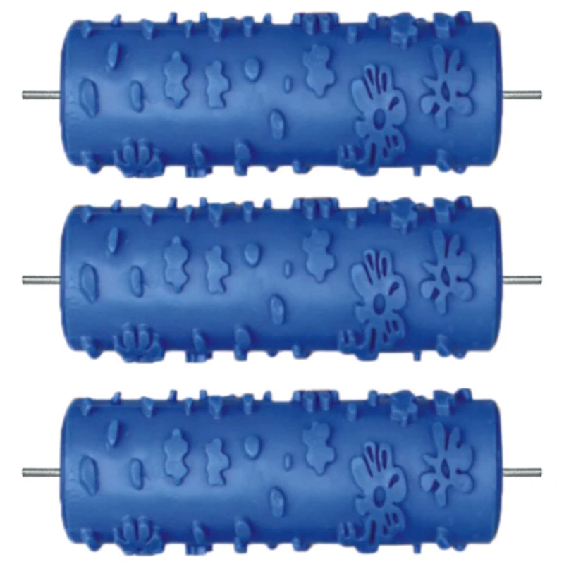 3 шт., 5 дюймов, рельефная краска, валик, текстура стены, шаблон, кисть, декоративная печать, ролик, сделай сам, печать, ролик, кисть, узор Rando