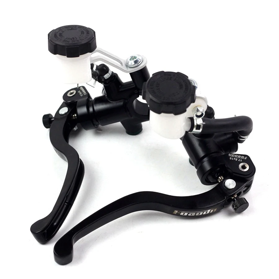 

2PCS Left + Right 17.5mm Motorcycle brake clutch pump lever Radial master cylinder 7/8" 22mm CNC Aluminum Alloy