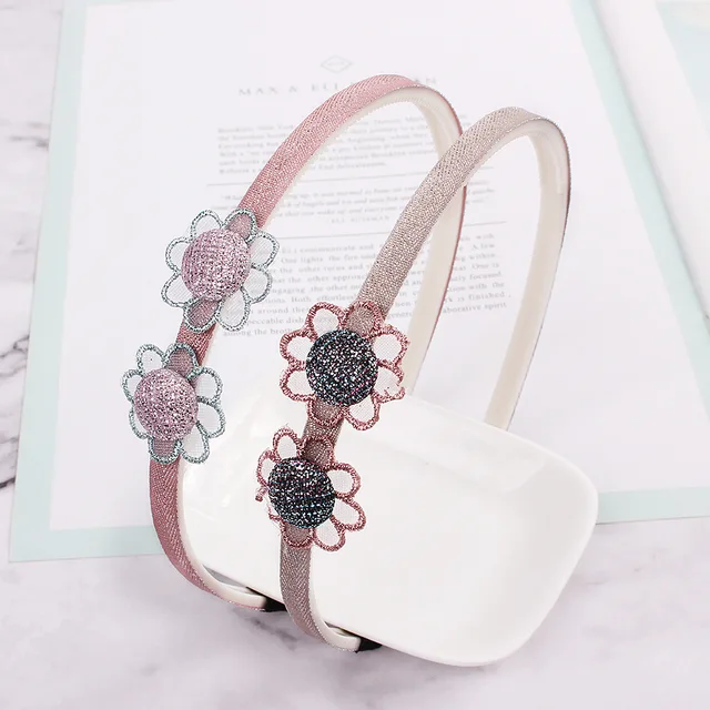 1Pcs Imitation Gauze Bowtie Hairband Cute Kids Cartoon Girls Hair Hoop Headband Headwear Lace Hair Accessories Kid Gifts 1 pc random C