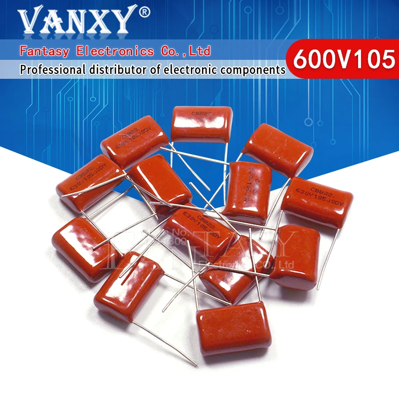 Condensadores CBB 0.47uF 630V 20 Unidades Condensador CBB 474J 630V 0.47uF - Condensador De Película Metalizada, 470nF Cbb474j 630 Voltios
