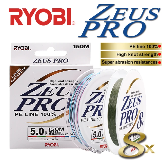 ZEUS PRO Multifilament Fishing Line 8 Strands Braided PE Line 150m