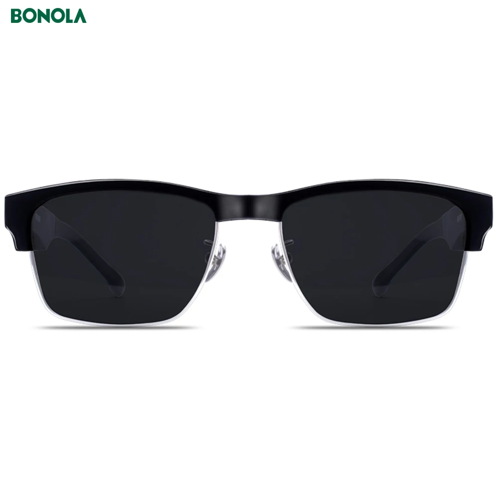 Bonola Bluetooth BT5.0 Headset Smart Glasses Anti-blue light Sports Wireless Headphones Built-in Speaker Fashion Waterproof