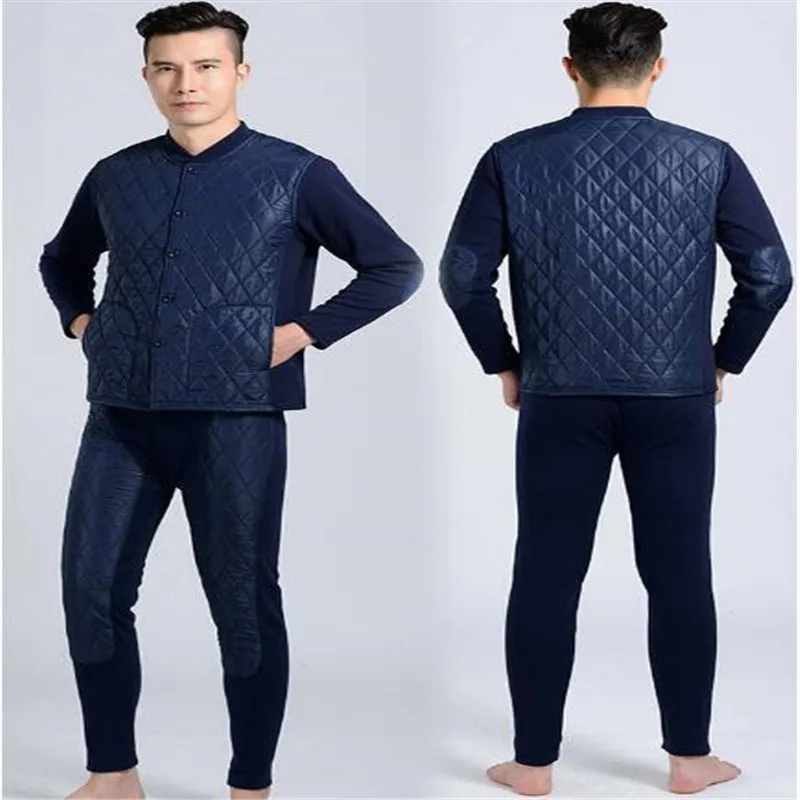 2019 new thermal underwear set mens long johns women male down jacket Autumn winter shirt+pants sets warm thick plus velvet
