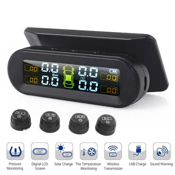 

Car SUV Truck Solar Wireless TPMS Tire Pressure Monitor System External Sensor
