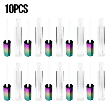 

10 Pcs/Lot 3ml Empty Lip Gloss Tubes DIY Clear Lip Glaze Bottles Cosmetic Packing Container Refillable Bottles Makeup Tool