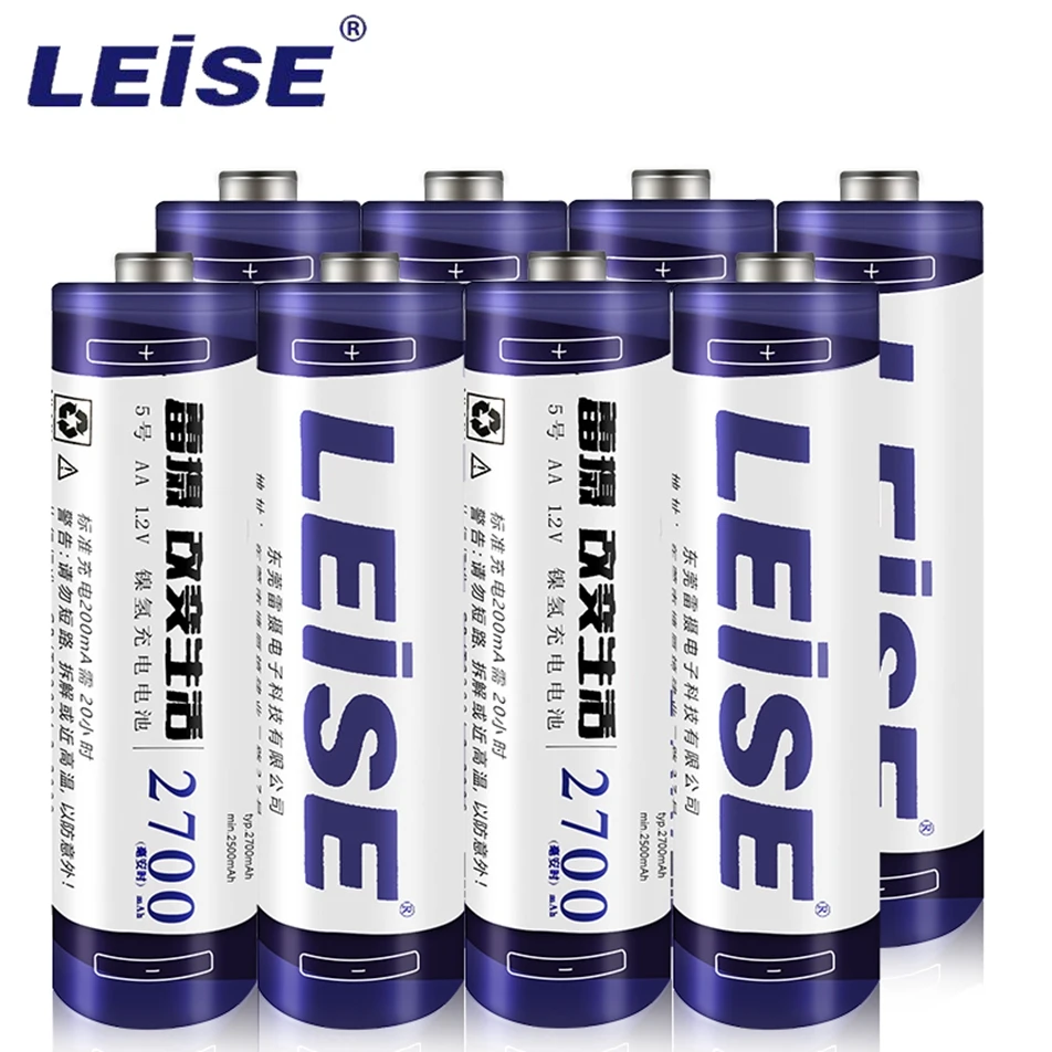 Leise Lots AA 2700mah nimh 1 2 V перезаряжаемые батареи Ni-MH 2A с чехлом оптовая продажа для RC