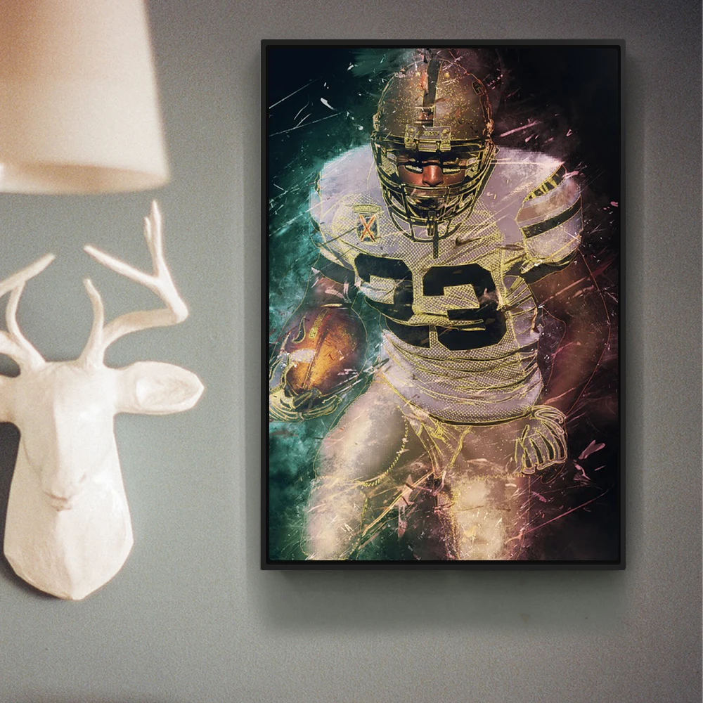 CAPICS Ready To Hang Wall Art Football Player NO 23 Canvas Floating Frame Luxury Club Decoration Waterproof | Дом и сад