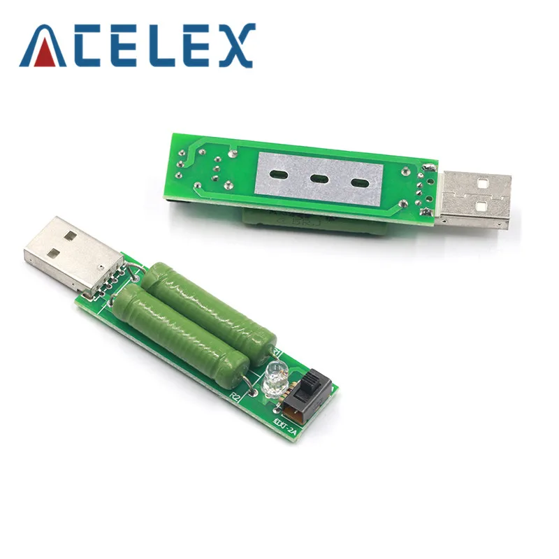 USB мини разрядный нагрузочный резистор 2а/1А с переключателем 1А зеленый светодиод, 2А красный светодиод|resistor led|resistor loadresistor 1 | АлиЭкспресс