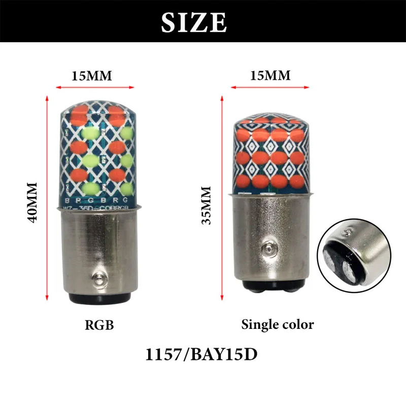 LYMOYO 2 шт. автомобильный 1157 bay15d стробоскоп вспышка 24SMD красный зелёный синий