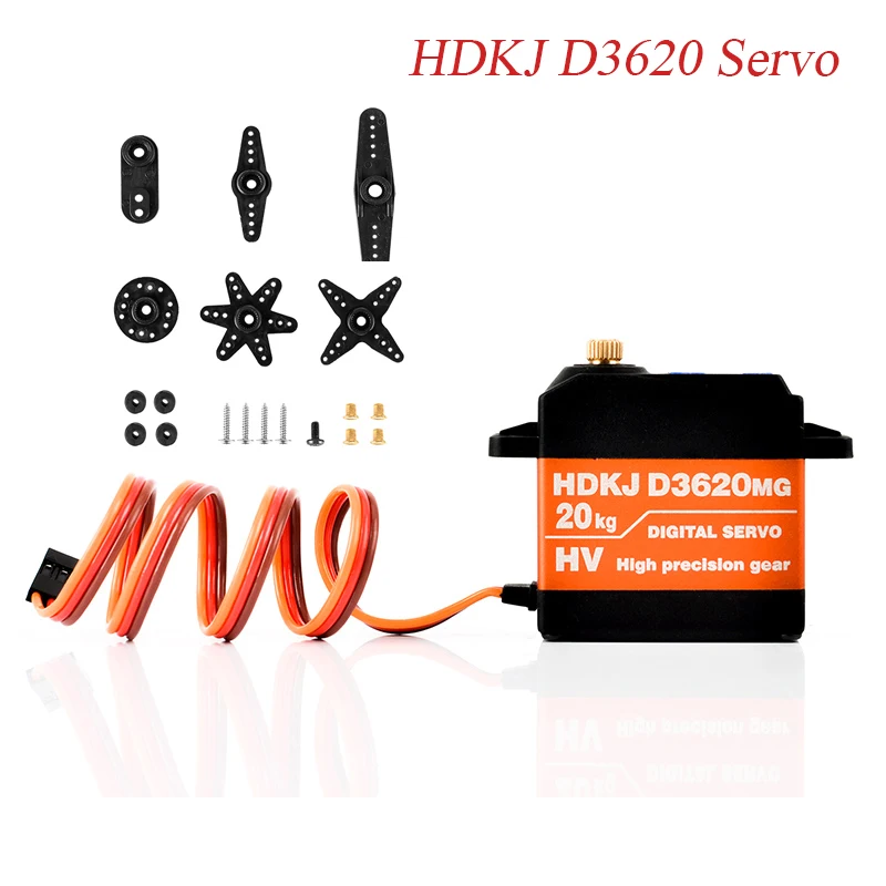

HDKJ D3620 Waterproof RC servo 20 KG Metal Gear Digital Servo High Torque 180 Degree Servo for RC Airplane Boat Car Part