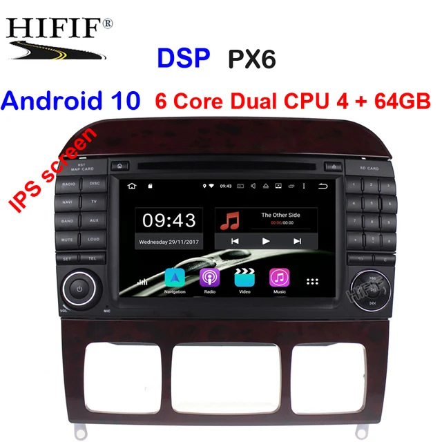 Android 10 7 Zoll Auto Radio Player Für Mercedes/Benz/S320/S350/S400/S500/w220/W215/C Klasse S Klasse 4G RAM 3G/4G WIFI Radio GPS
