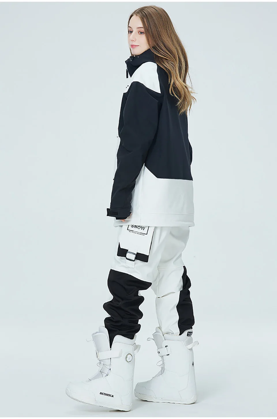 Women Winter Waterproof Ski Snow Suit Outdoor Coat+Pants Sports Hoodie Clothing 