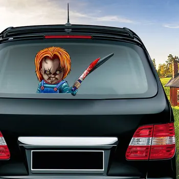 

Halloween Horror Series Car Stickers Rear Windshield Decals Auto Ornament Waving General Auto Styling Rear Window Wiper Sticker
