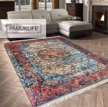 

Pamuklife Artificial Leather Based Non Slip Base Carpet Palace Modern Super Soft Carpet Washable Daily Healthy Fashion Style