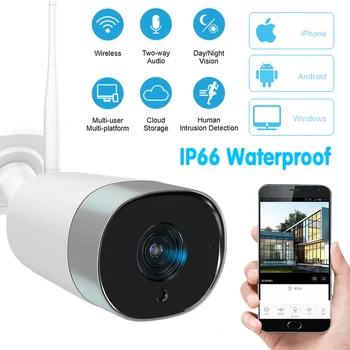 

New Outdoor IP Camera 4MP Wifi 2.4G Weatherproof Two-Way Audio Night Vision Wireless Security Camera Surveillance Security