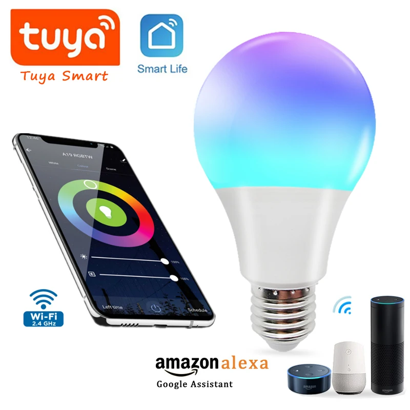 TUYA Smart LED Bulb WiFi Multicolor Compatible With Mobile Phones Google Home&ampIFTTT RGB Color Changing 12W 15W Light | Лампы и