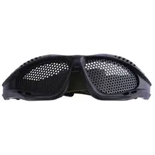 Металлические сетчатые тактические Защитные очки ударные устойчивые очки(черные