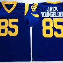 Мужская футболка с вышитым логотипом Jack Youngblood 85 сине-белая Футбольная форма средней школы