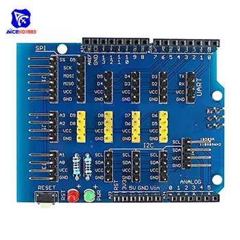 

diymore Prototype Sensor Shield Sensor Expansion Board Robots Shield for Arduino UNO R3