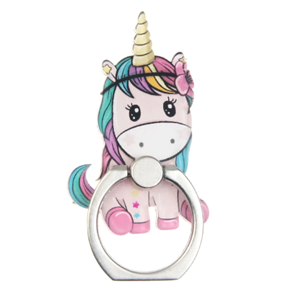 Rainbow Unicorn Mobile Phone Stand Holder Finger Ring Mobile Smartphone Holder Stand For IPhone Xiaomi Huawei All Phone - Цвет: H01