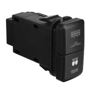 

Black Light Bar Switch LED Light Switch Bar Button Pratical Switch Bar Switch for Fog for TOYOTA Hilux Prado
