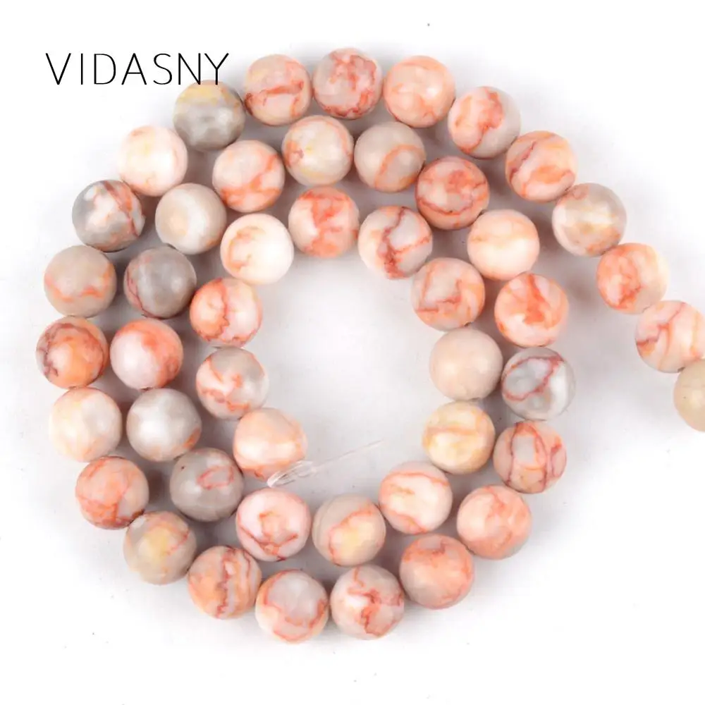 Red Web Jaspers Natural Round Stone Beads For Jewelry Making 4mm-12mm Loose Spacer Diy Bracelet Necklace 15'' Wholesale | Украшения