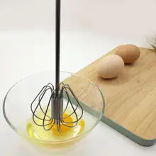 1 шт цвет случайный полуавтоматический взбиватель яиц пластиковая ручка ручной роторный взбиватель яиц роторный смеситель полуавтоматический взбиватель яиц