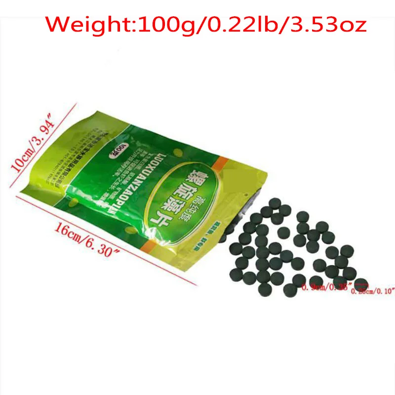 Green 100 г Spirulina кальмаров тропические вегетарианские водоросли вафельный торт оптом рыба еда аквариум корм для домашних животных - Цвет: Green
