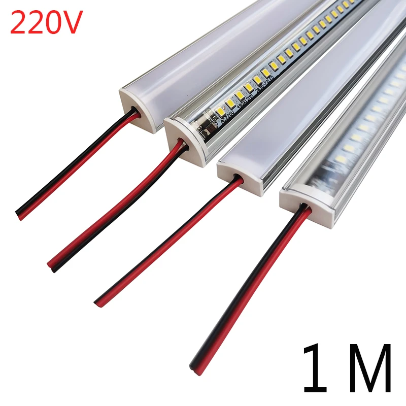 Lámpara led de aluminio para tiras de luces duras, foco para perfil de aluminio, 144LED, 100cm, 10x1 metro|Tiras LED| - AliExpress