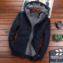 Уличная трикотажная рубашка большого размера из синтетического волокна, плюс бархатный плотный теплый походный унисекс стоячий свитер-кардиган с воротником