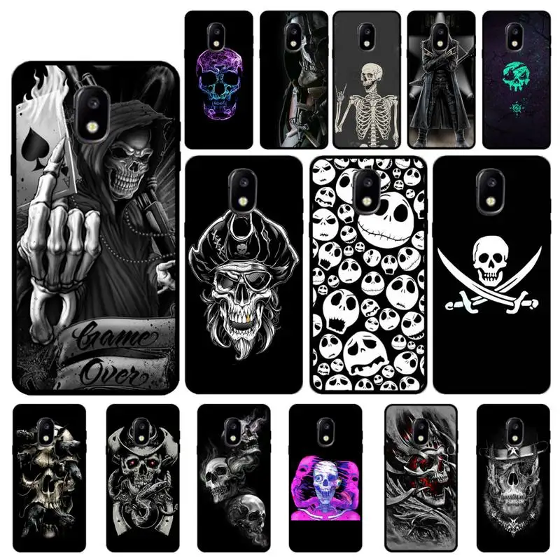 Роскошный Гибридный чехол для телефона Grim Reaper Skull Skeleton Samsung Galaxy J7 J6 J6PLUS J8 J4 J4Plus J7DUO