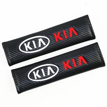 

20 Pairs carbon fiber car shoulder belt safety belt For KIA K2 RIO K3 K5 KX3 KX5 Sorento Forte Optima Sportage Car Accessories