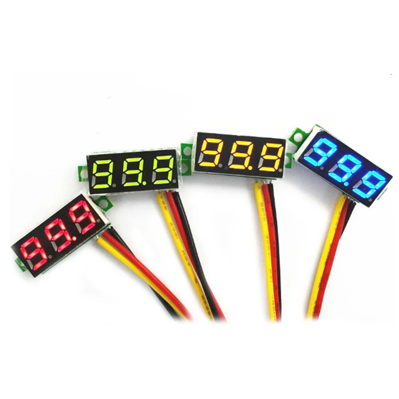 Новый 0 28 &quotDC0-100V Mini 3 провод DC Вольтметр цифровой Манометр светодиодный Дисплей