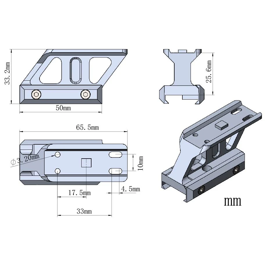 Vector Optics Red Dot Riser Rail Mount 0.5