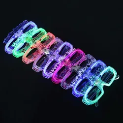 LED Glowing Glasses For Festival Casual Glow In The Dark Cold Light  Happy New Year Party Supplies Eye Glasses