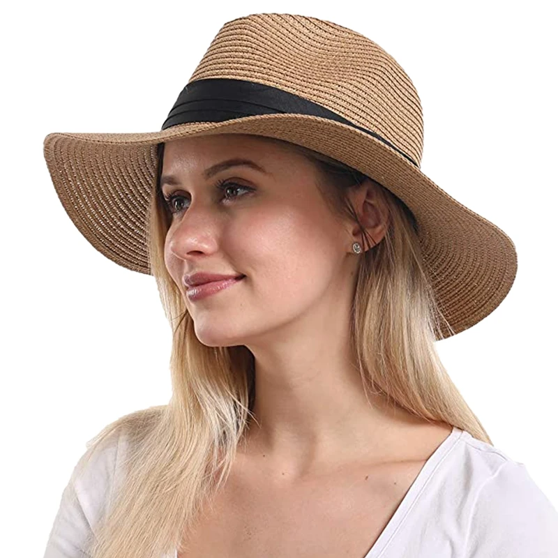 Straw Hat Summer Foldable Beach Seaside Sun Protection Vacation Sun Hat