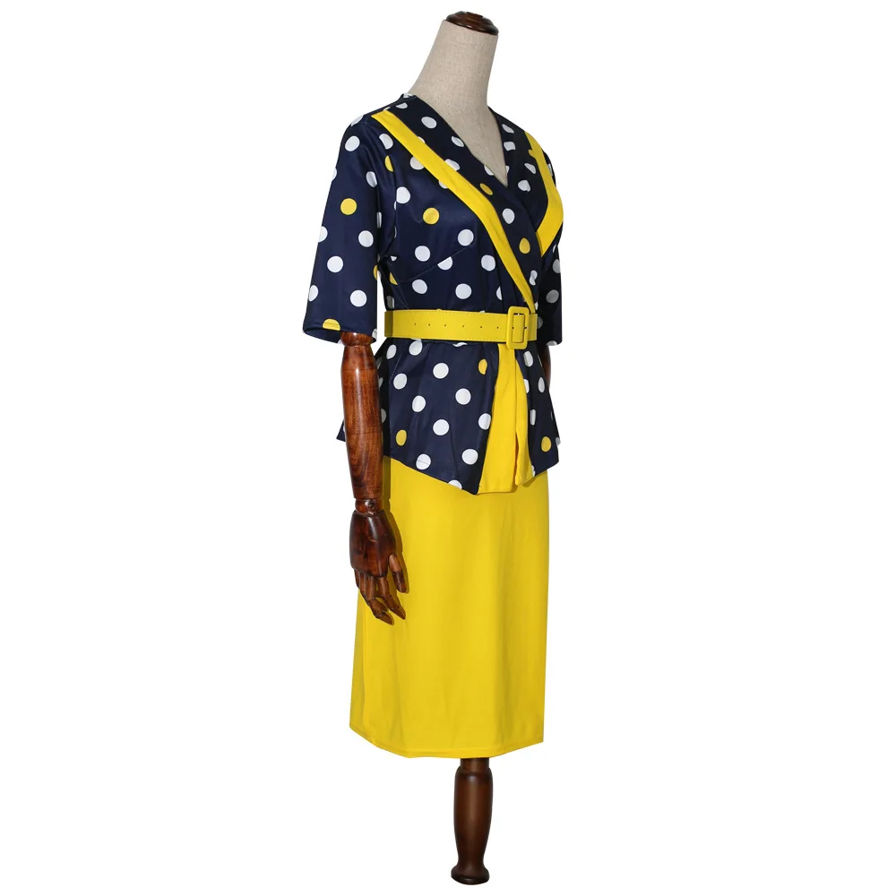 2019 новый элегантный модный стиль летний Африканский женский полиэстер плюс размер костюмы L-XXL