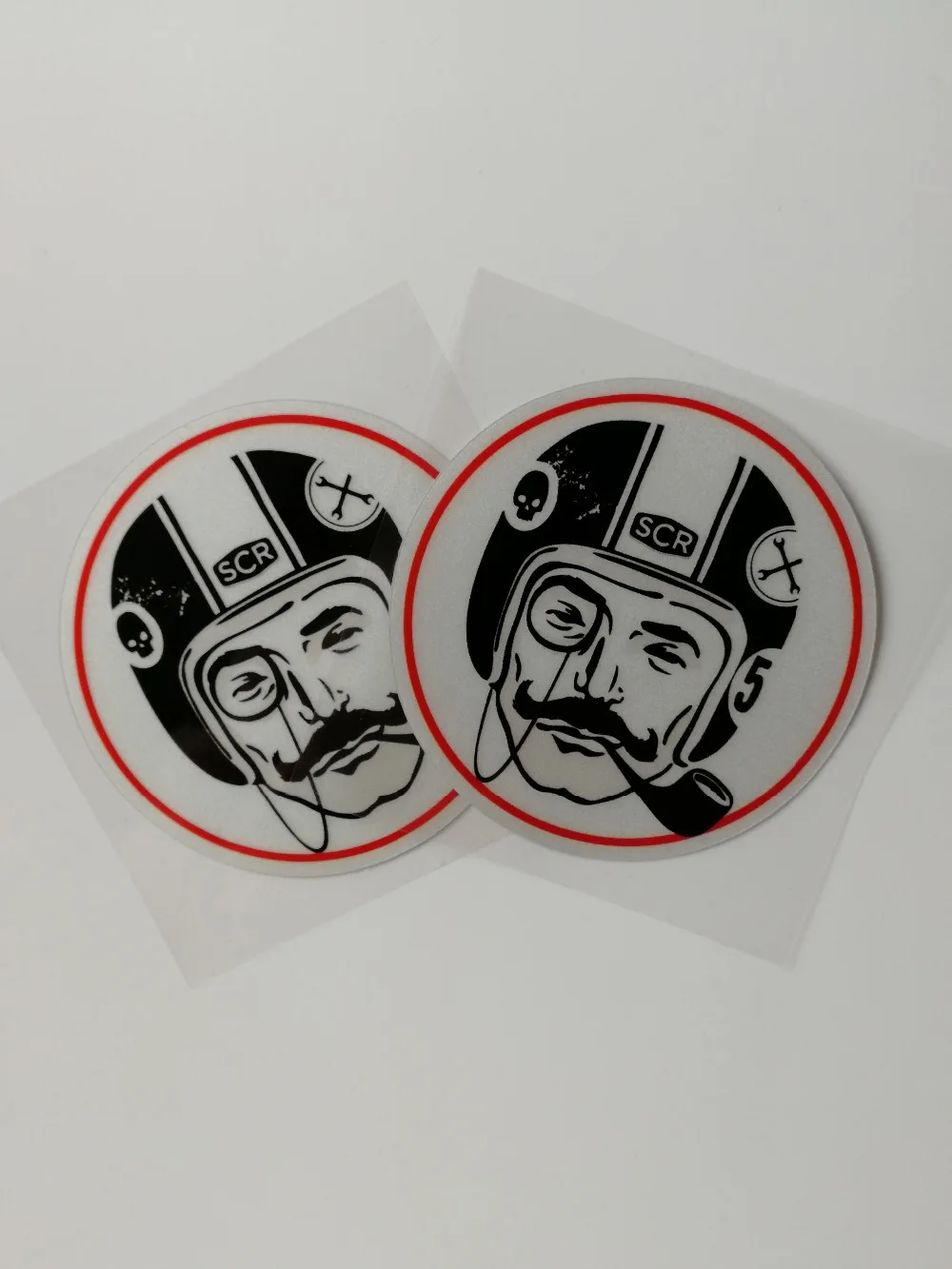 Retro Cafe Racer Gentleman Stickers MotocrossSsticker rider windshield ...