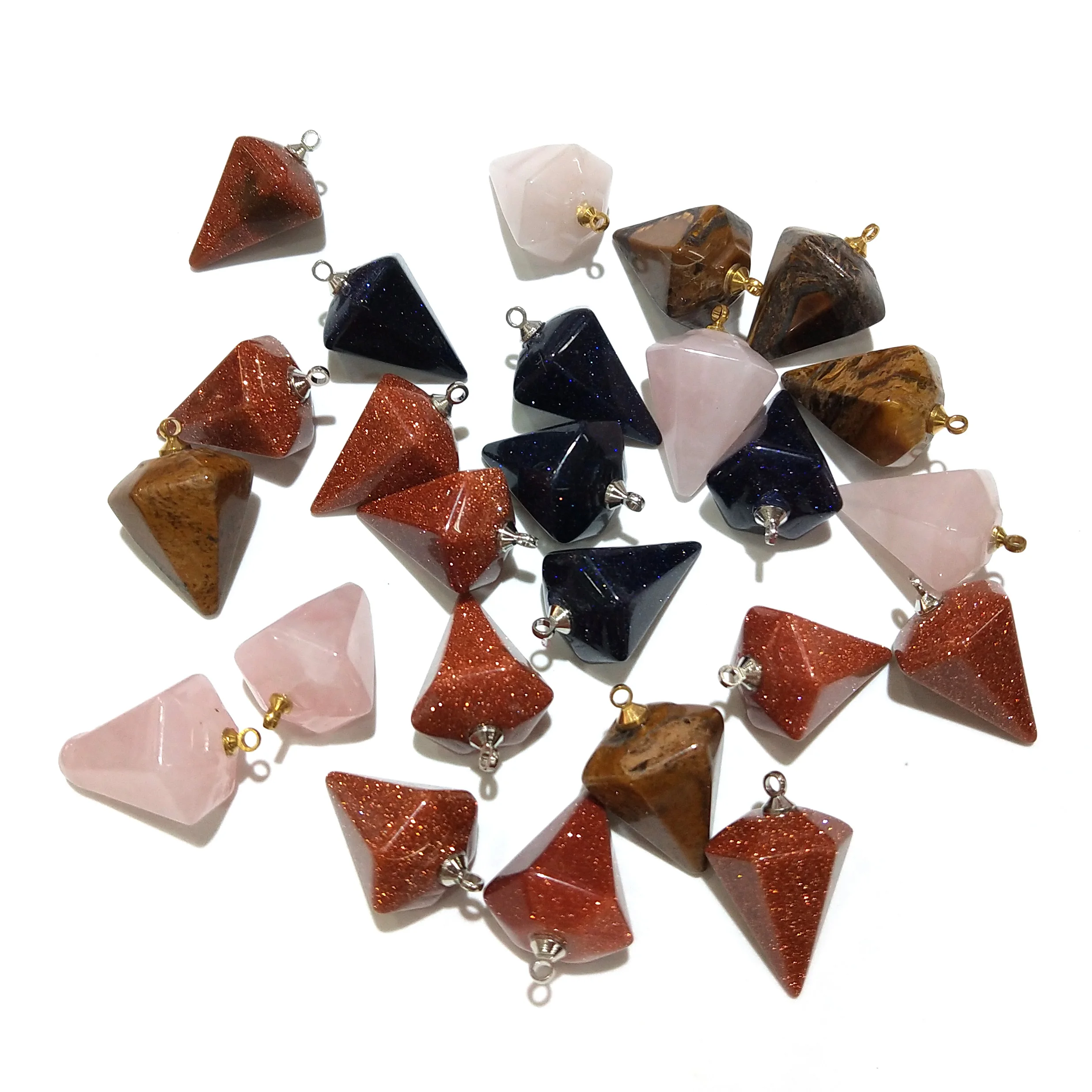 Подвески из натурального камня подвески неправильной формы с кристаллами модные