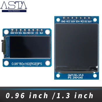

10PCS 0.96 inch 8Pin ST7735/1.3 inch 7pin ST7789 SPI HD 65K Full Color LCD Module Drive IC 80*160